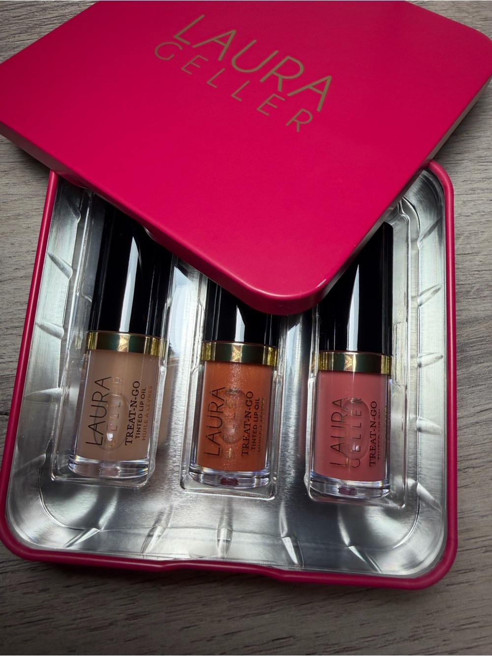 Laura Geller Lip Trio Set — Nude, Copper, Rose Shades new